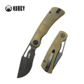 Kubey Gurkha Ultem Black Stonewash folding knife
