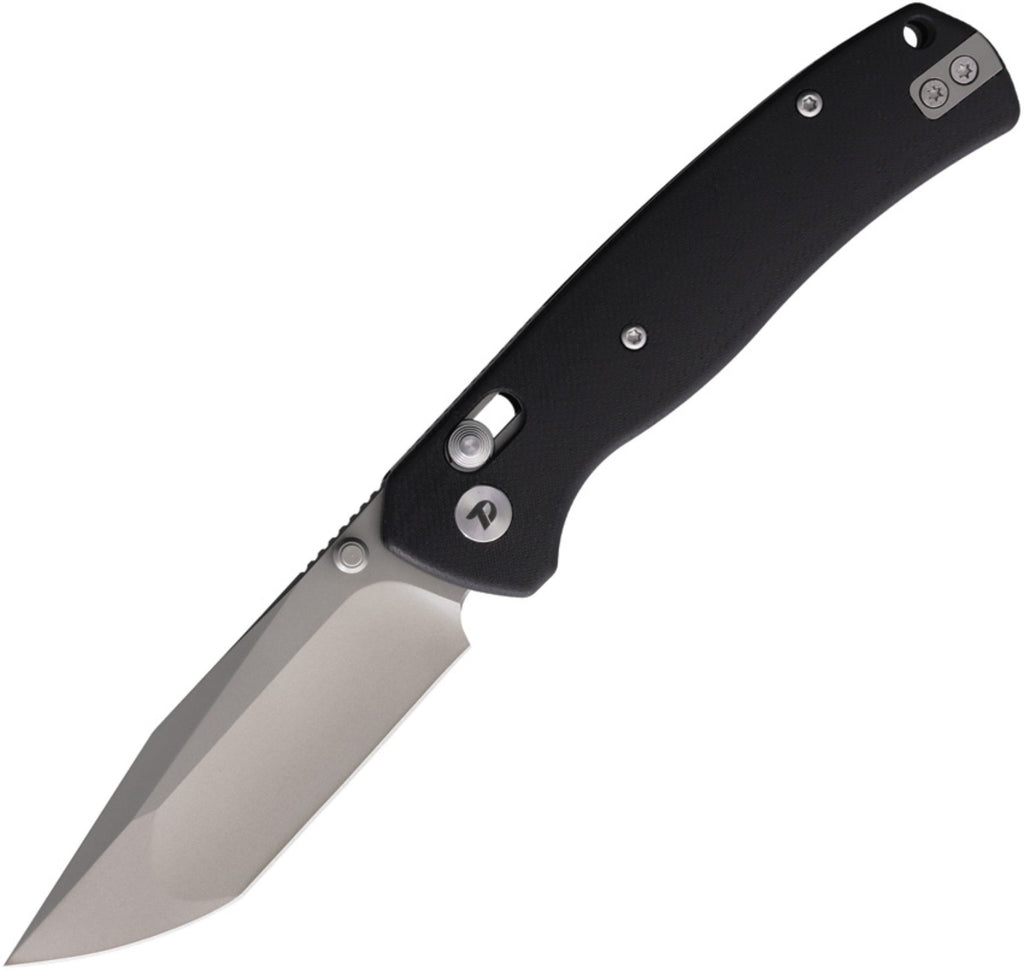 DreamTech DTK4508 Axis Lock Knife Black G10 open front view