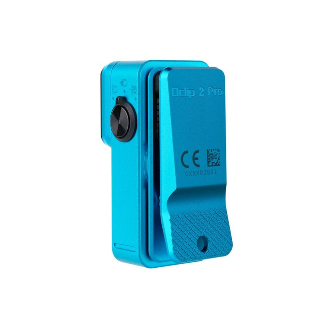 Olight Oclip 2 Pro Tidal Blue rear clip view