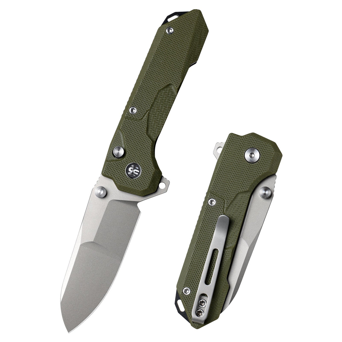 Remette Cosmic Button Liner Lock Knife - OD Green