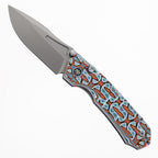 Remette Rhino Button Liner Lock Knife - Orange